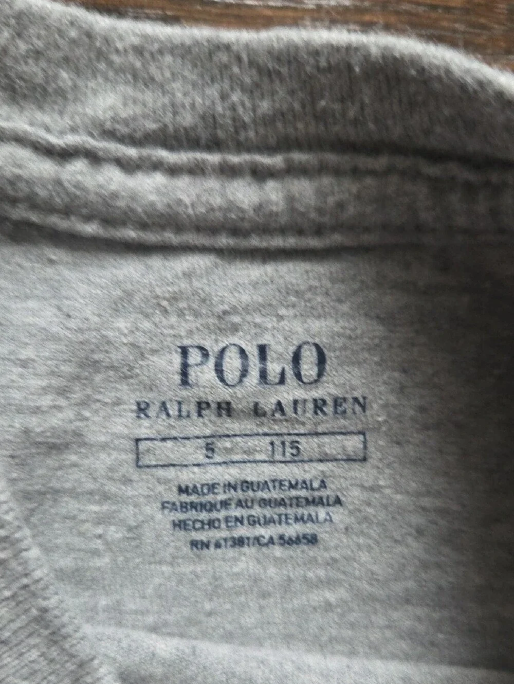 Ralph Lauren Gray Tee with Flag Patch